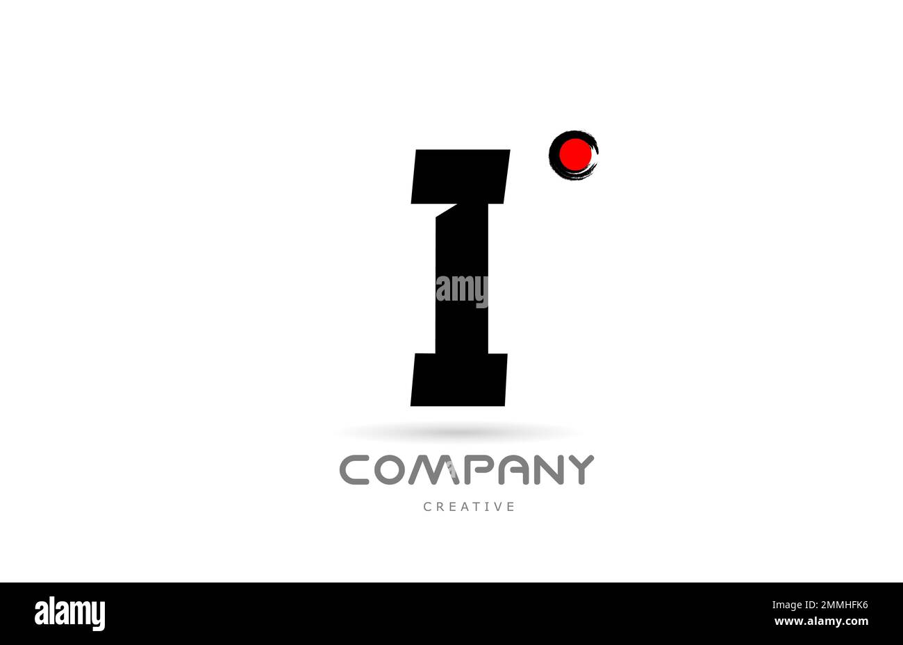 simple black and white I alphabet letter logo icon design with japanese ...