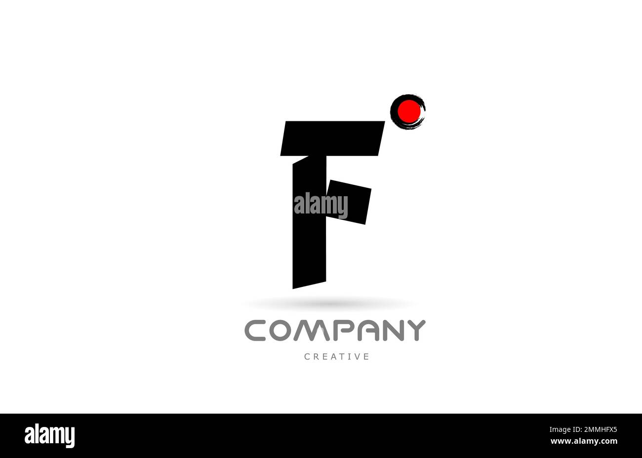 simple black and white F alphabet letter logo icon design with japanese ...