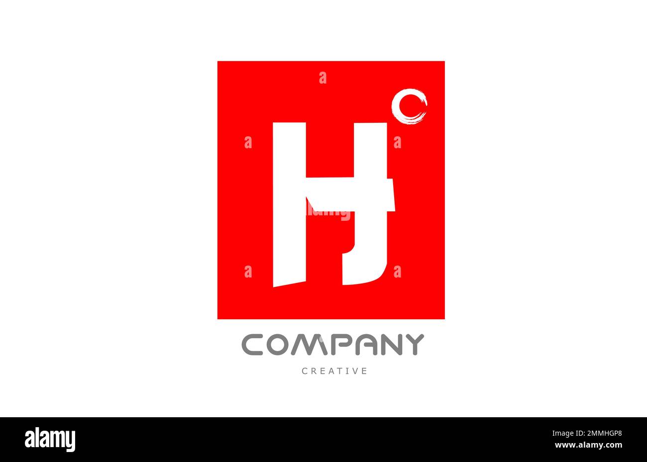 red H alphabet letter logo icon design with japanese style lettering ...
