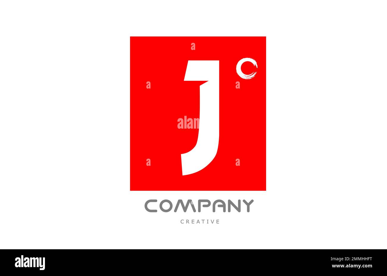 red J alphabet letter logo icon design with japanese style lettering. Creative template for company and business Stock Vector