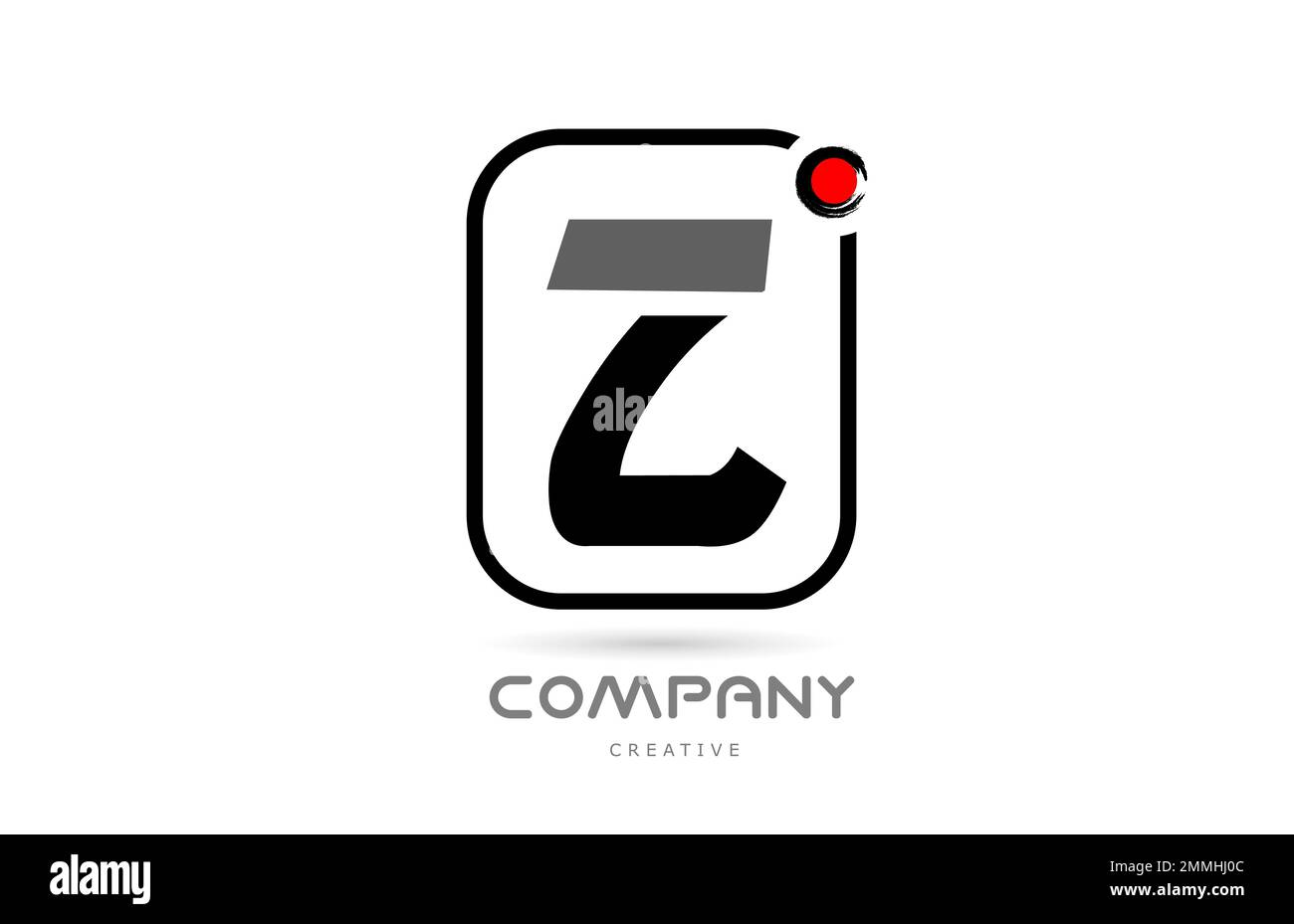 Z black and white alphabet letter logo icon design with japanese style ...