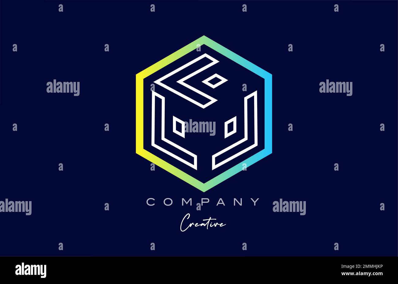line L three letter cube alphabet letter logo icon design with polygon ...