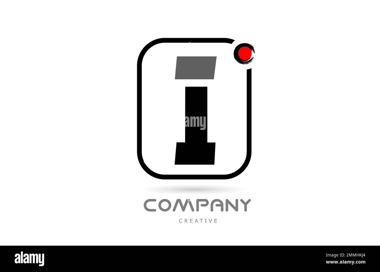 I black and white alphabet letter logo icon design with japanese style ...