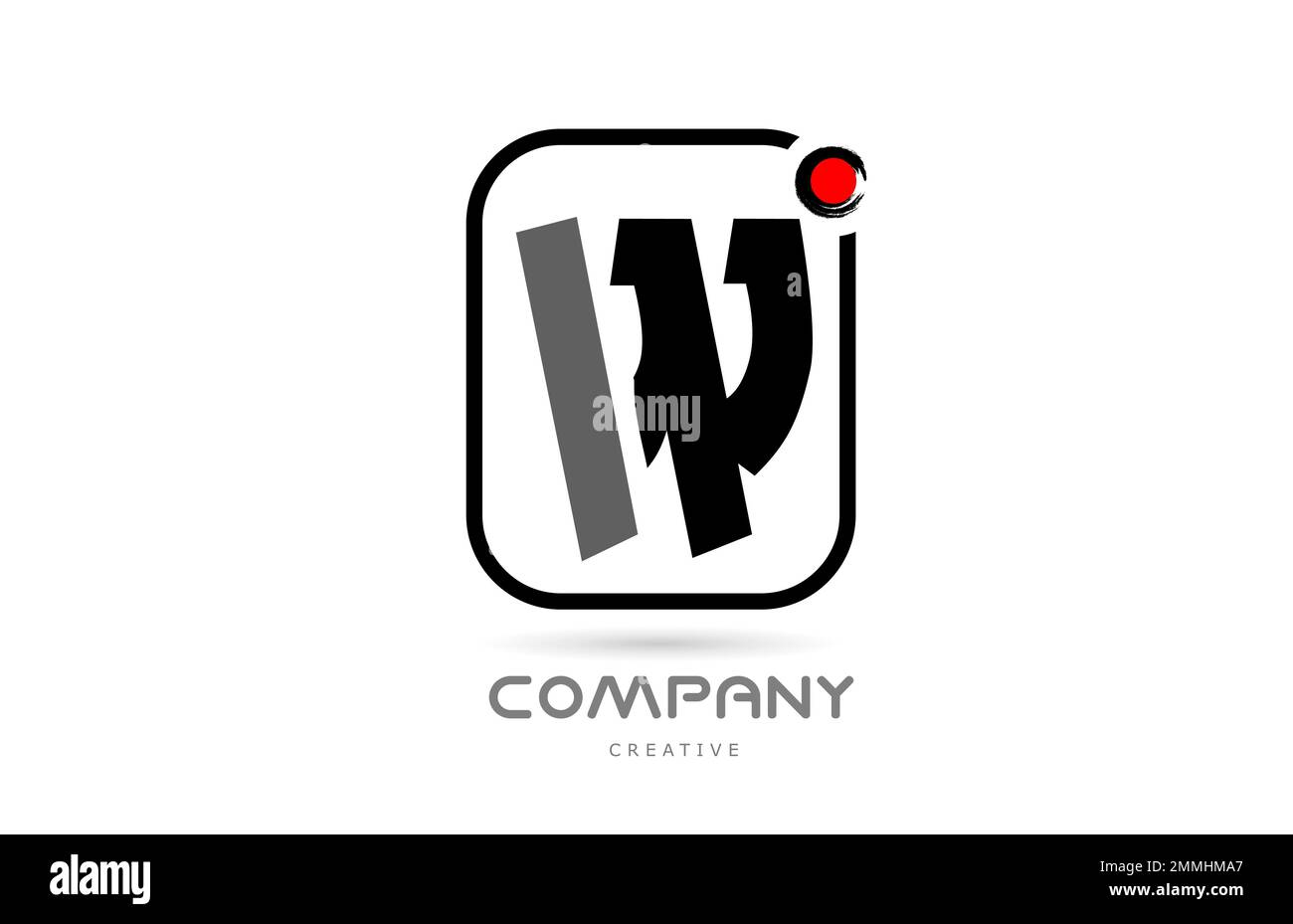 W black and white alphabet letter logo icon design with japanese style ...