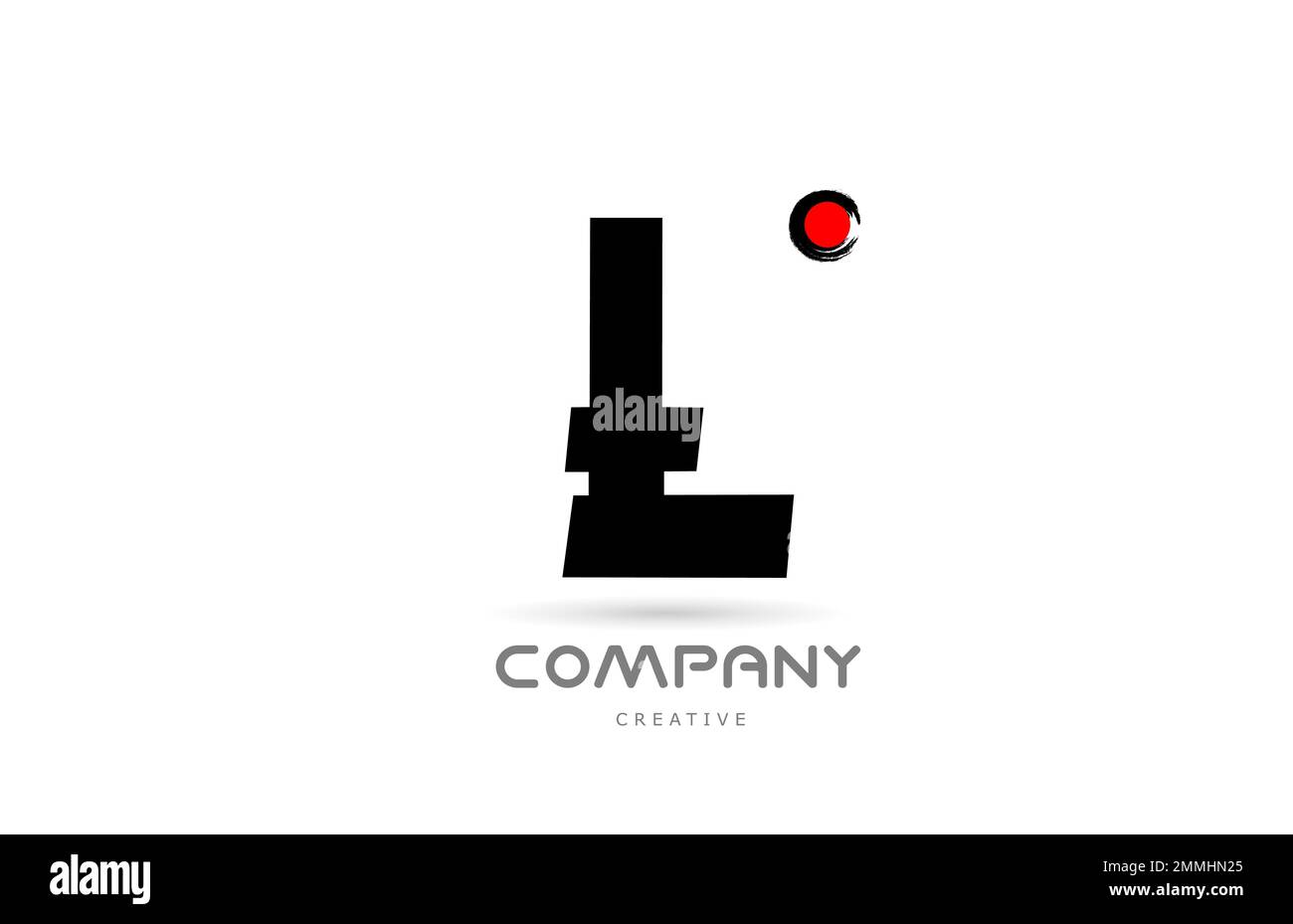 simple black and white L alphabet letter logo icon design with japanese ...