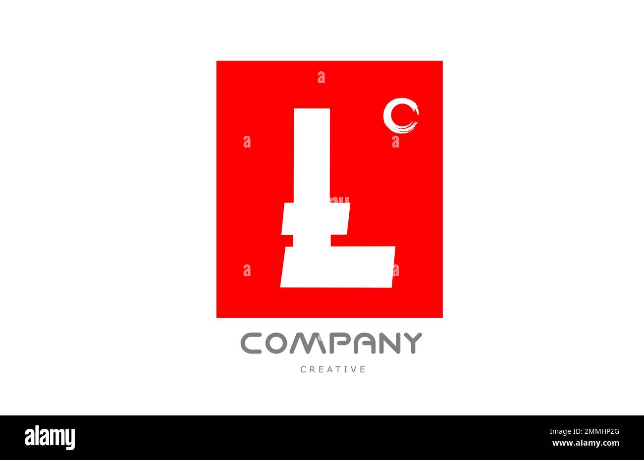 red L alphabet letter logo icon design with japanese style lettering. Creative template for company and business Stock Vector