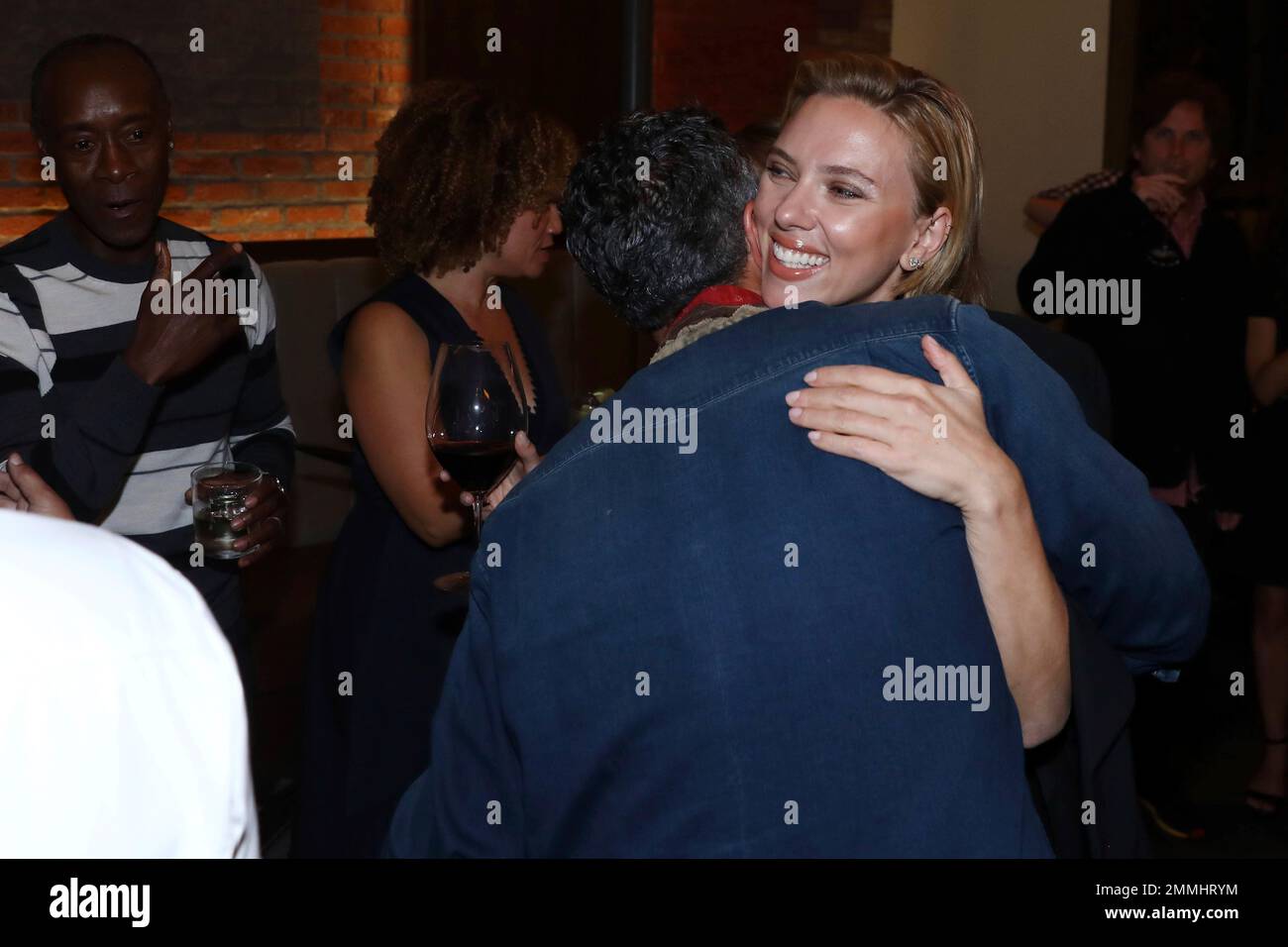 Scarlett Johansson, right, and Taika Waititi are seen at the star