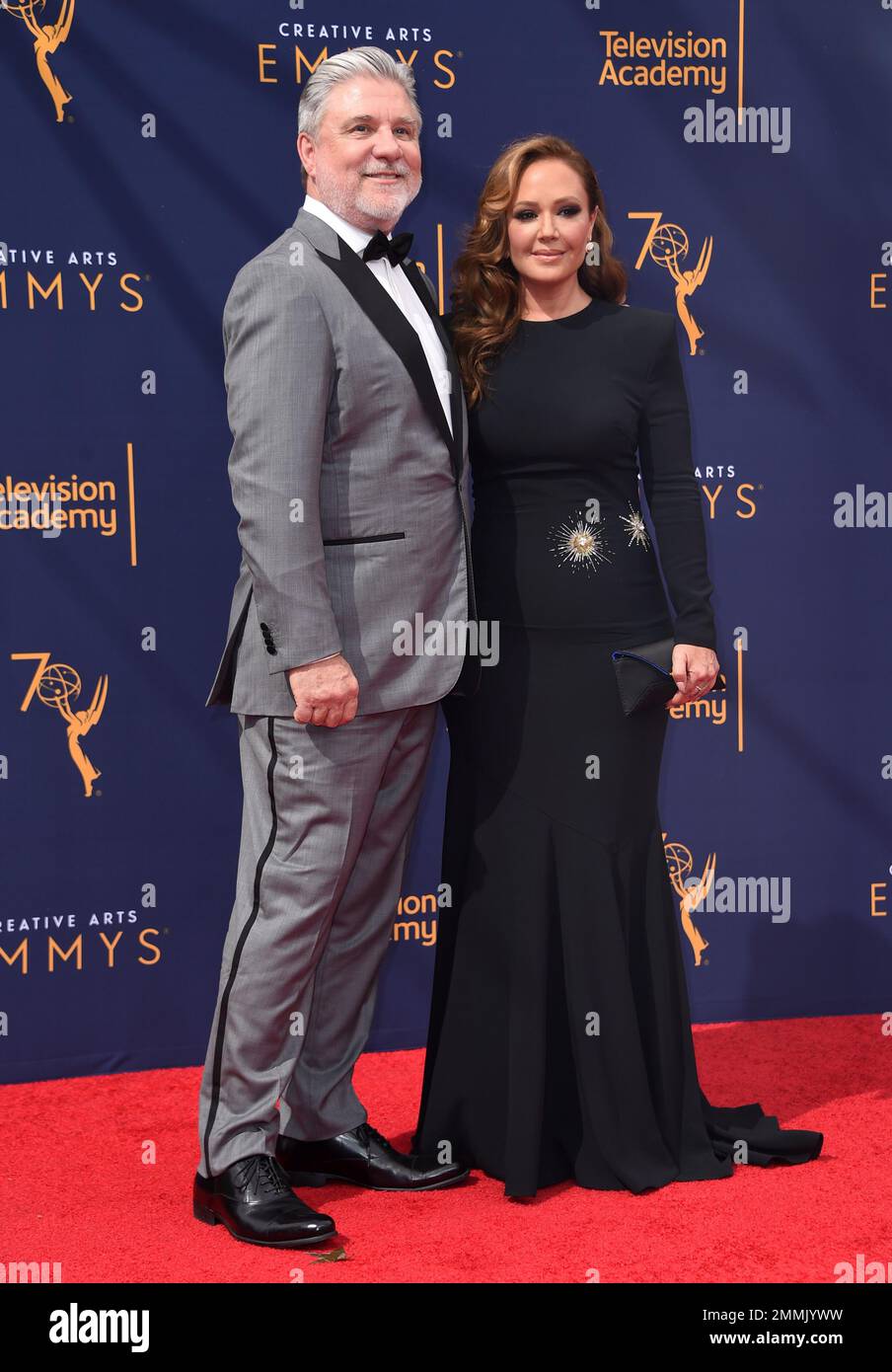 Mike Rinder, left, and Leah Remini arrives at night two of the Creative ...