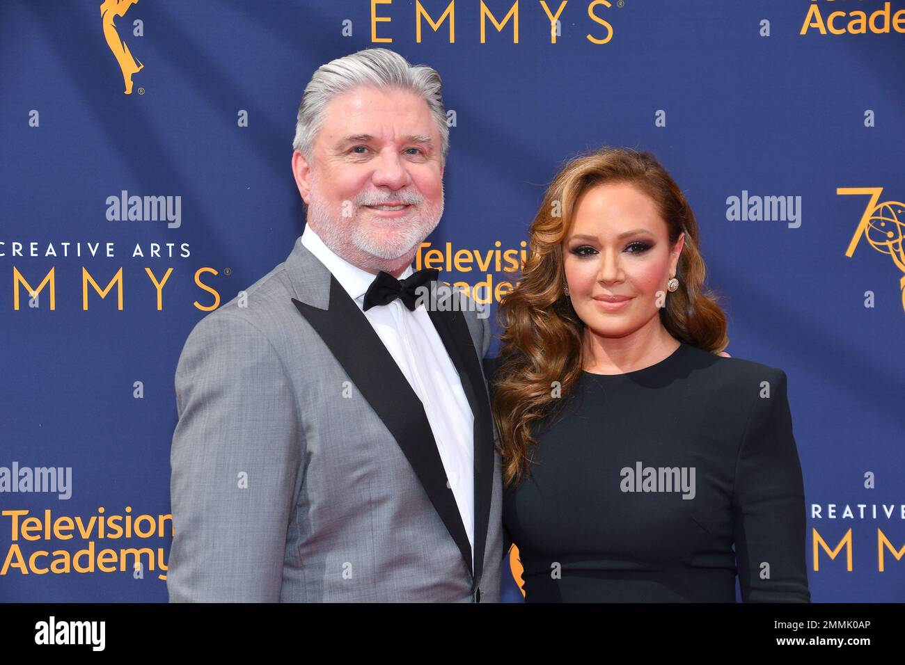 Mike Rinder, left, and Leah Remini arrive at night two of the ...