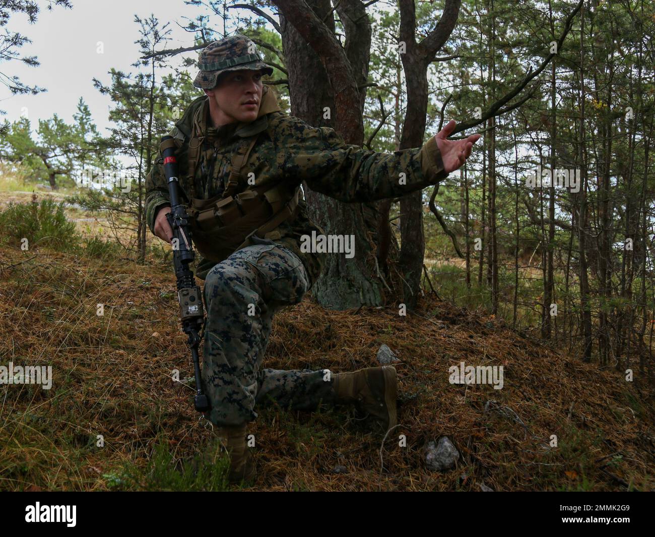 U.S. Marine Corps Cpl. Lane Peebles, a combat engineer with Littoral