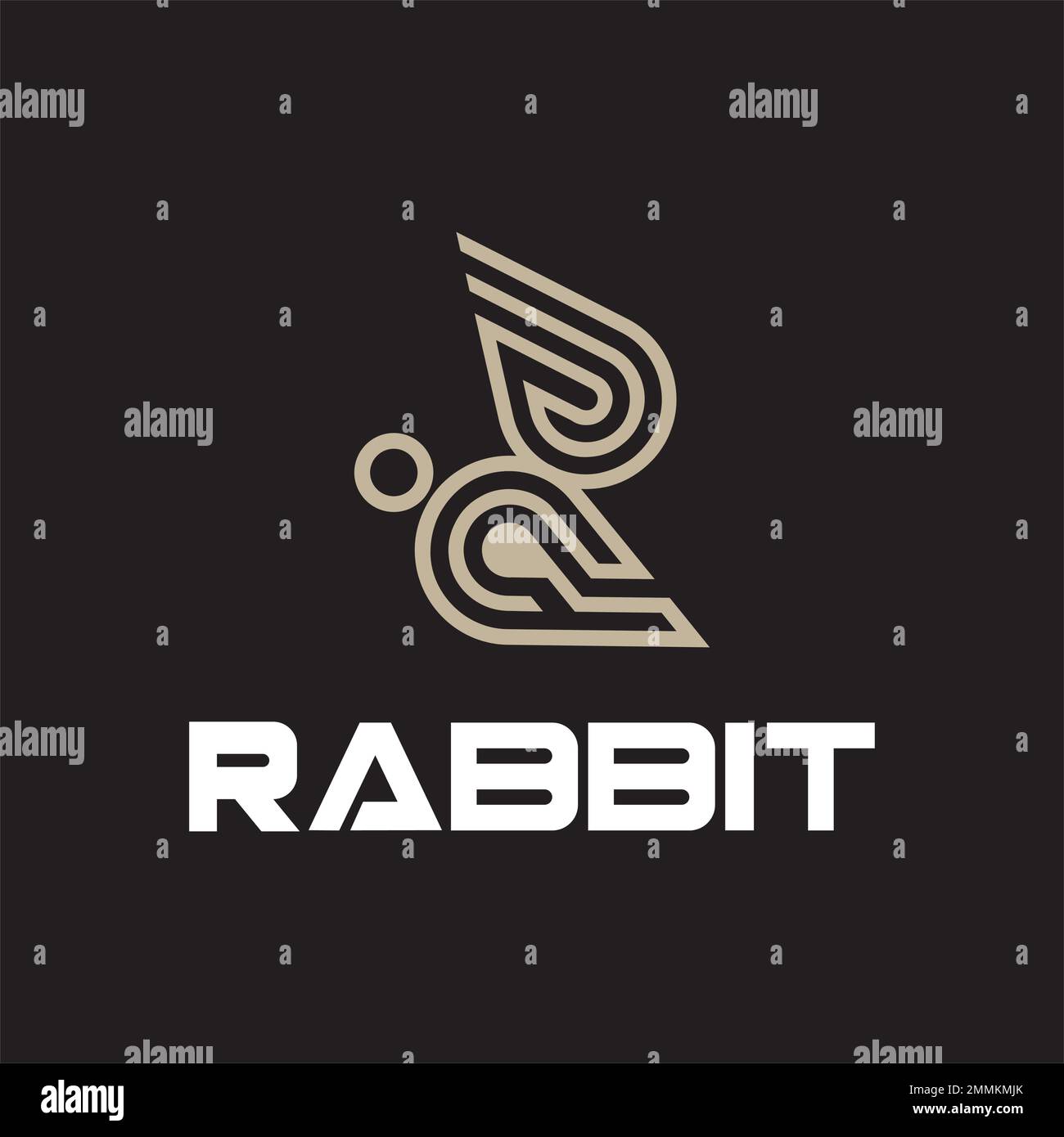 Simple Rabbit logo template vector icon symbol illustration Stock ...