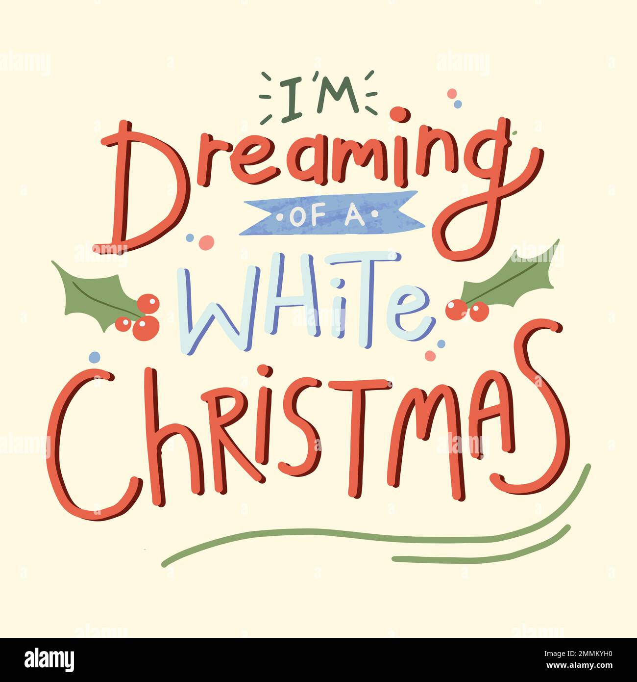 Festive Christmas quote sticker, typography design vector Stock Vector Image & Art Alamy