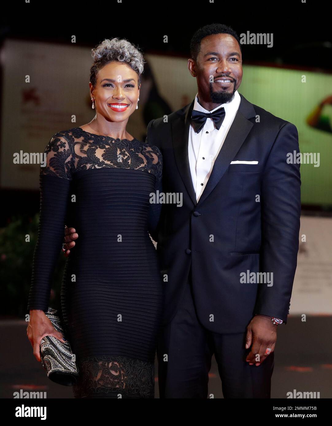 Actor Michael Jai White and Gillian Iliana Waters pose for ...