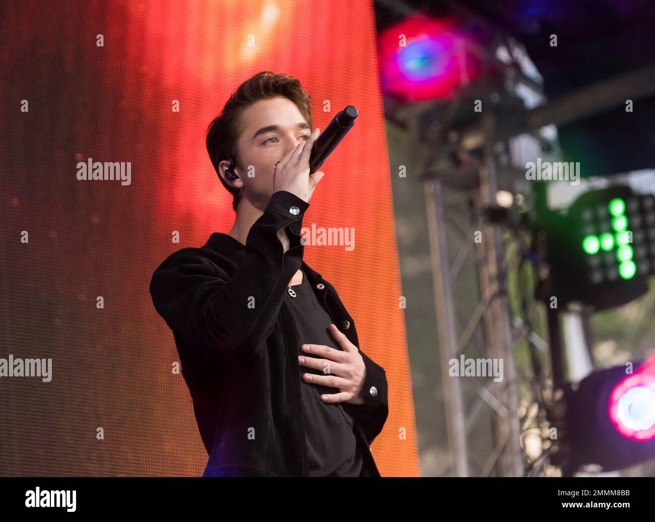 Daniel Seavey from the band Why Don't We performs on NBC's 