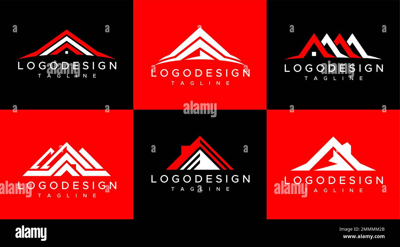 Real Log Vector Silhouette real estate logo hi-res stock photography and images - Alamy