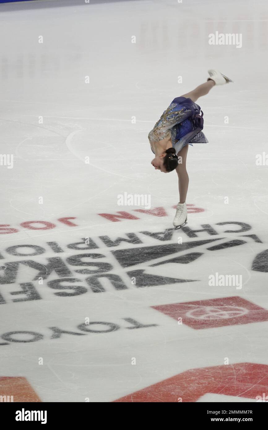 San Jose, CA, USA. 27th Jan, 2023. Isabeau Levito performs her winning