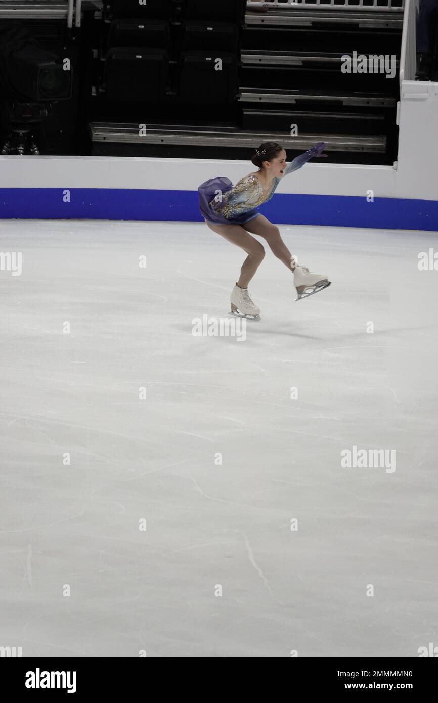 San Jose, CA, USA. 27th Jan, 2023. Isabeau Levito performs her winning