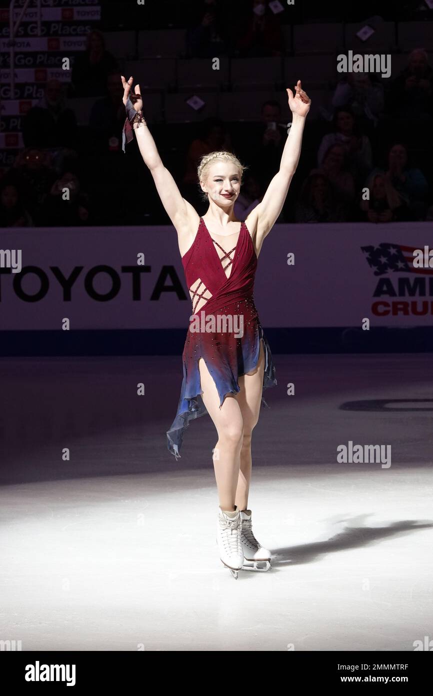 San Jose, CA, USA. 27th Jan, 2023. Isabeau Levito performs her winning