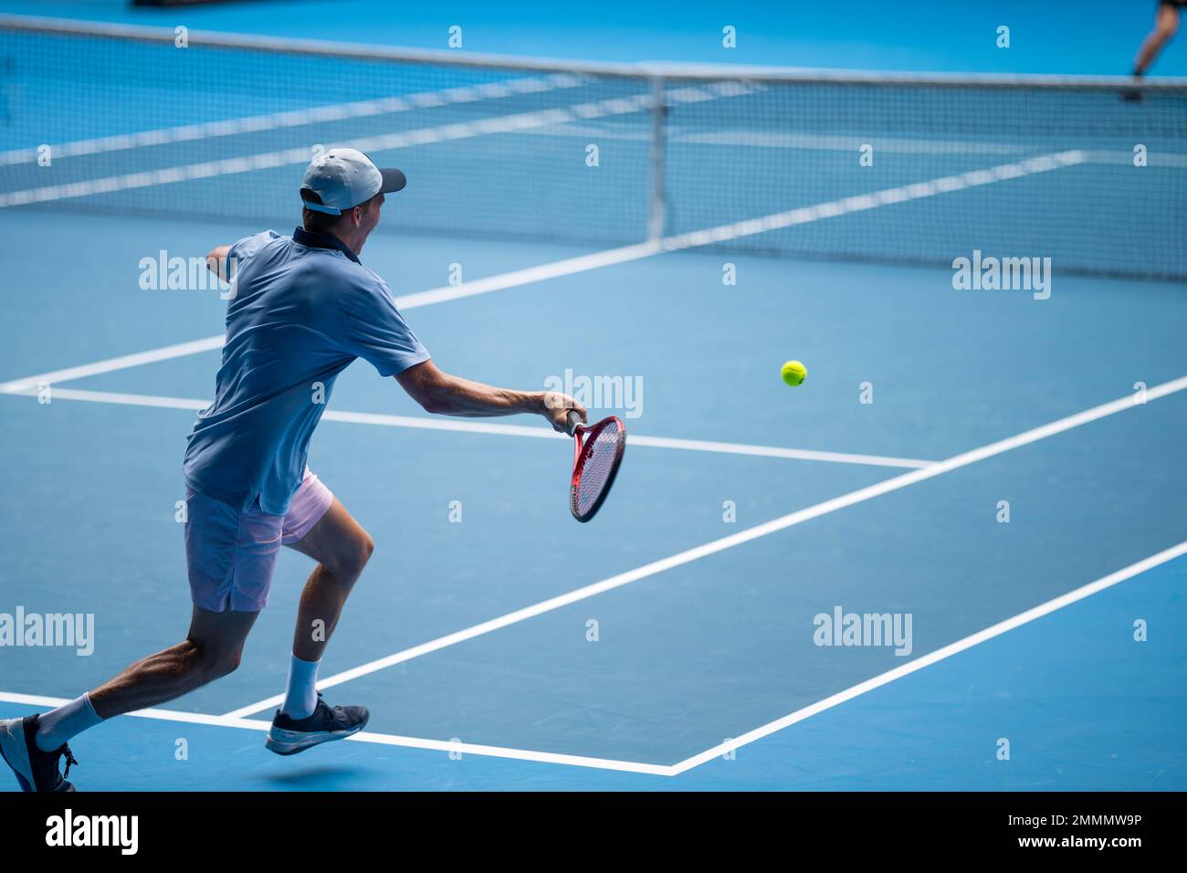 Professional athlete Tennis player playing on a court in a tennis