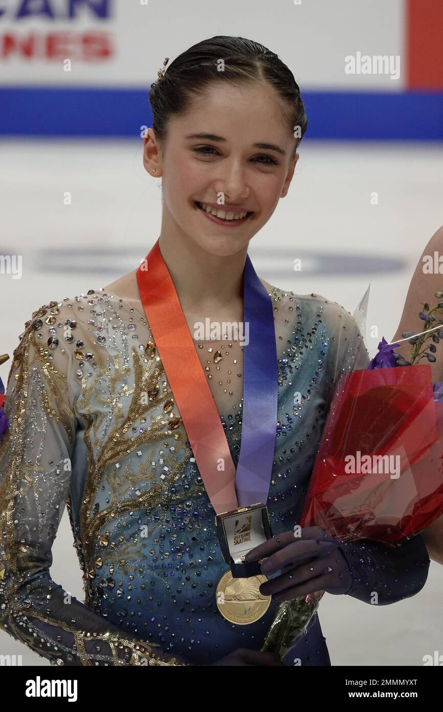 San Jose, CA, USA. 27th Jan, 2023. Isabeau Levito (winner) poses for