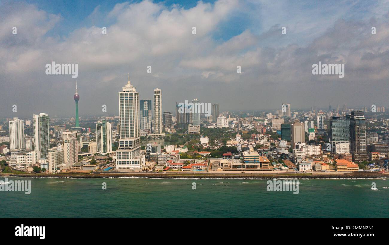 Buildings located nearly the waterfront in Colombo the capital cities ...