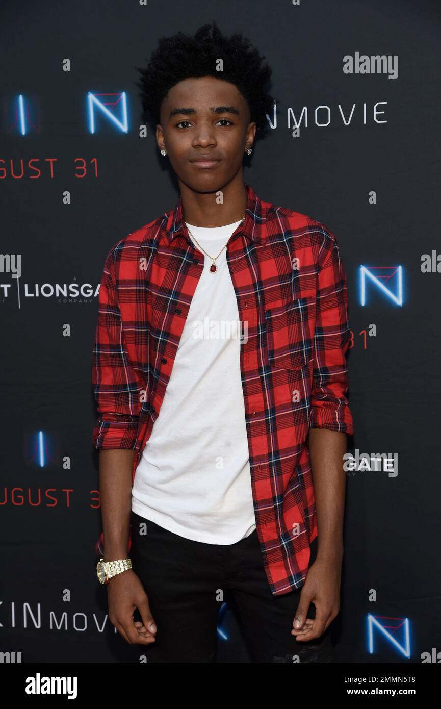 Myles Truitt arrives at the Los Angeles premiere of 