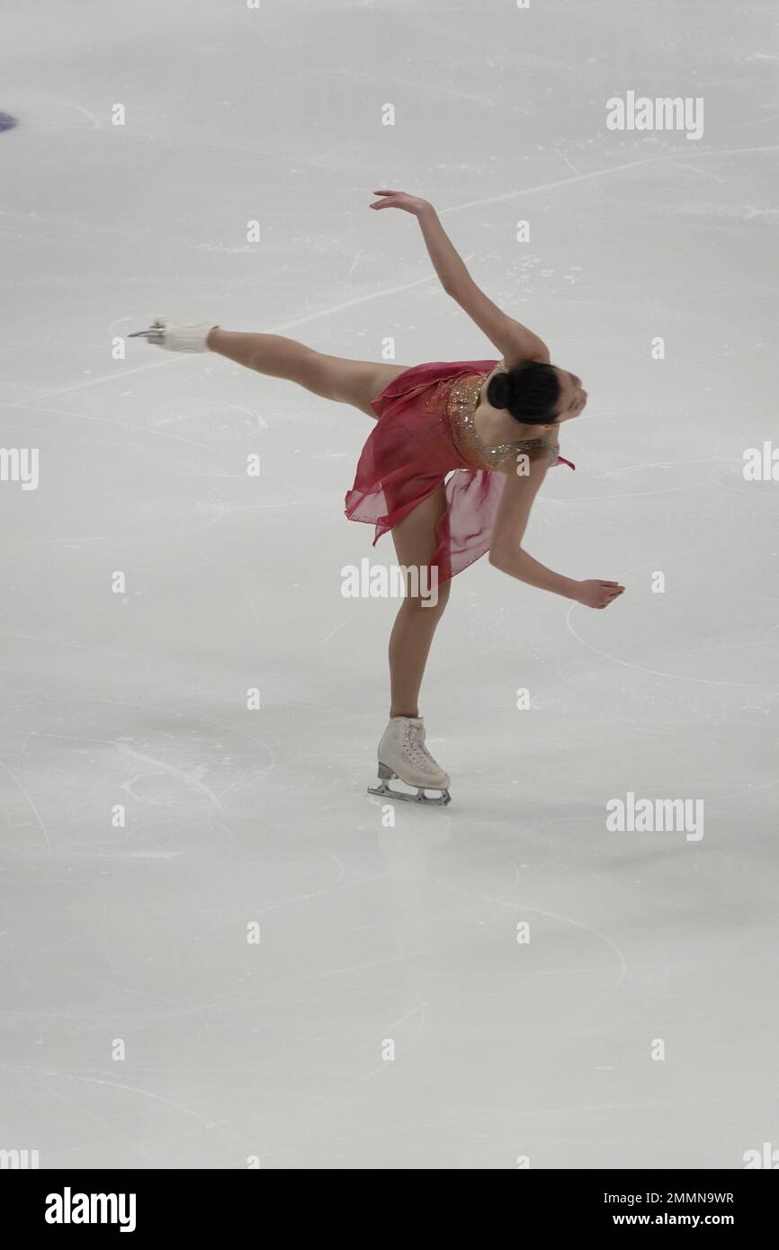 San Jose, CA, USA. 27th Jan, 2023. Ting Cui performs at the WomenÕs final at the 2023 Toyota US