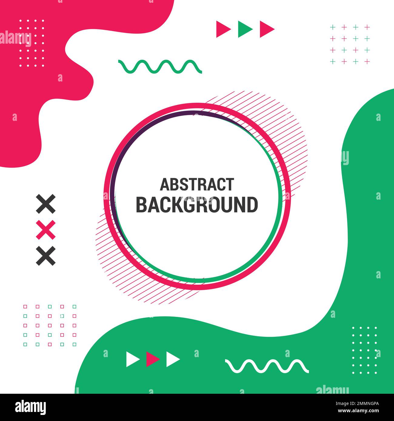 Abstract geometric memphis background. Vector illustration. Stock Vector