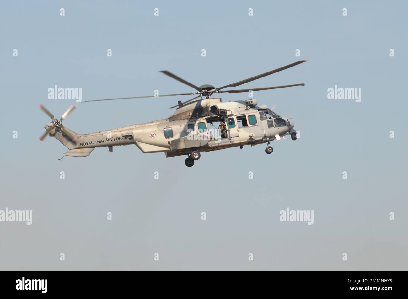 NAKHON PATHOM, THAILAND - January 14, 2023 : Air Show Eurocopter EC725 ...