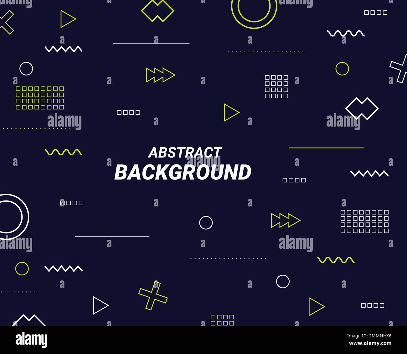 Abstract geometric memphis background. Vector illustration. Stock Vector
