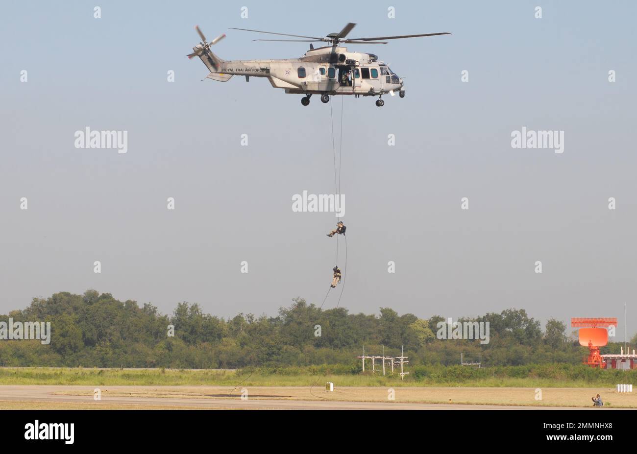 NAKHON PATHOM, THAILAND January 14, 2023 Air Show Eurocopter EC725