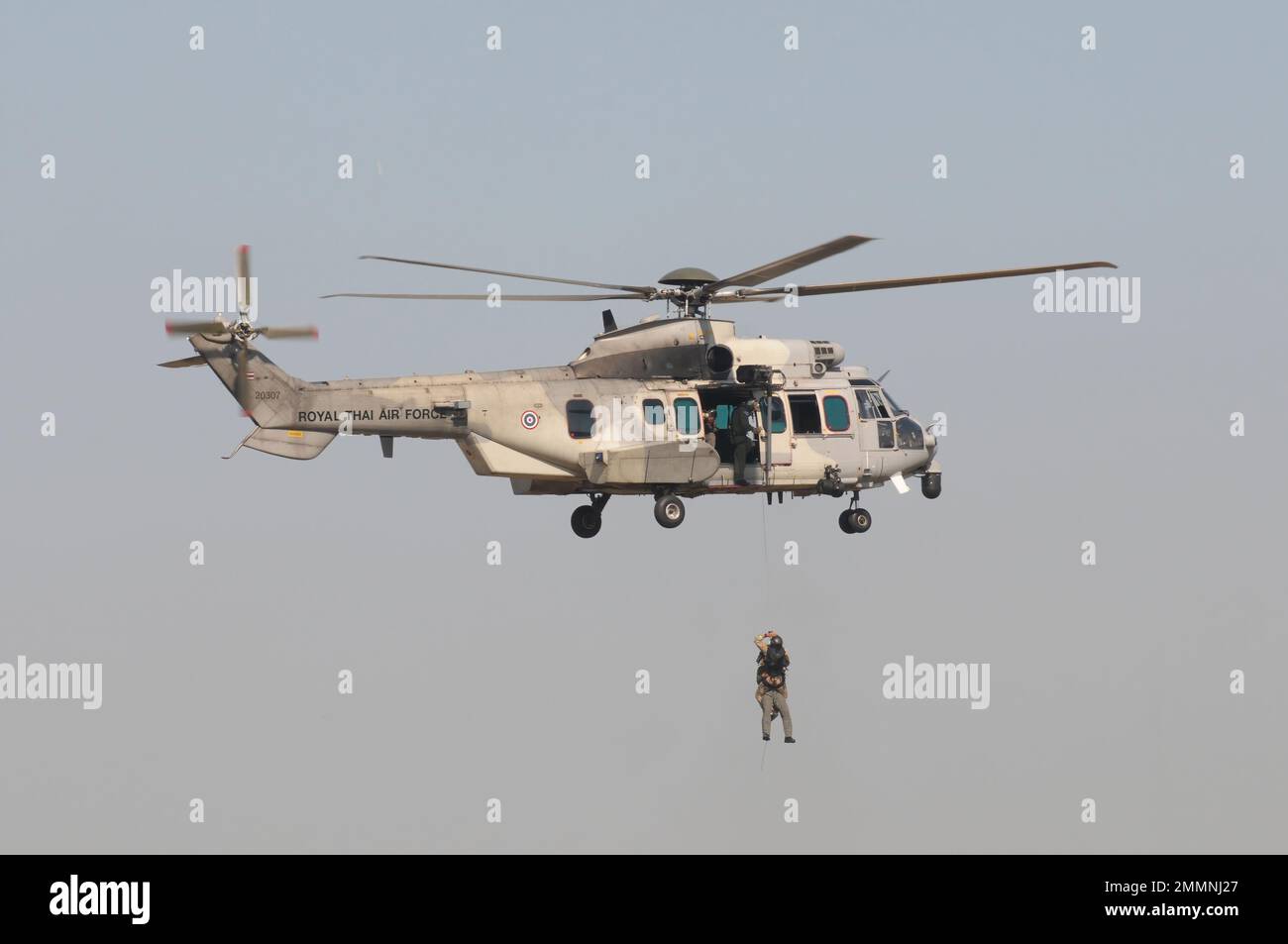 NAKHON PATHOM, THAILAND - January 14, 2023 : Air Show Eurocopter EC725 ...