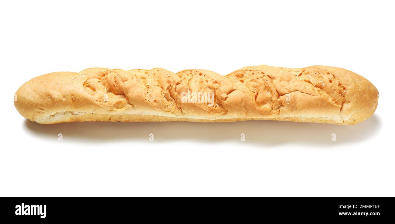 Delicious baguette isolated on white background Stock Photo - Alamy