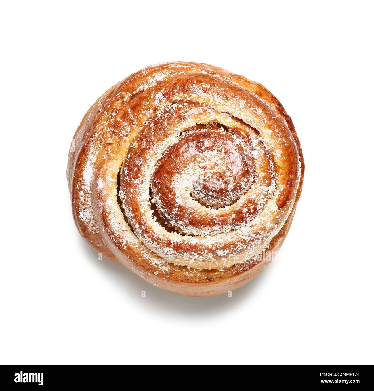 Delicious cinnamon roll isolated on white background Stock Photo - Alamy