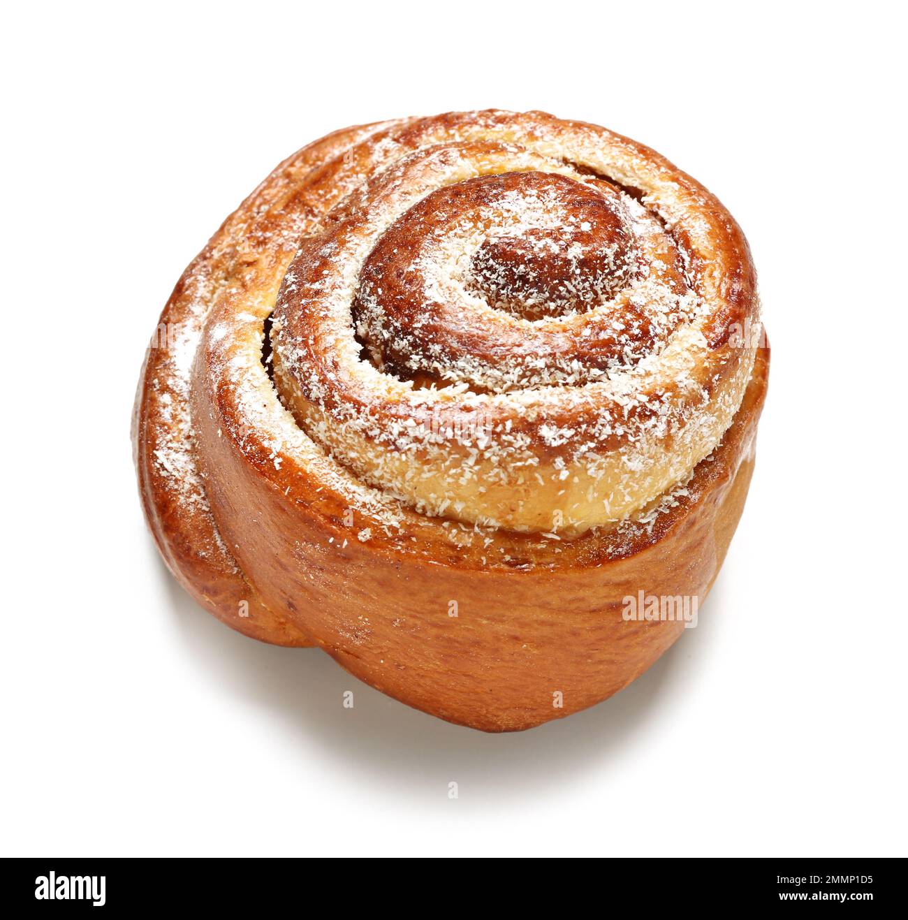 Delicious cinnamon roll isolated on white background Stock Photo - Alamy