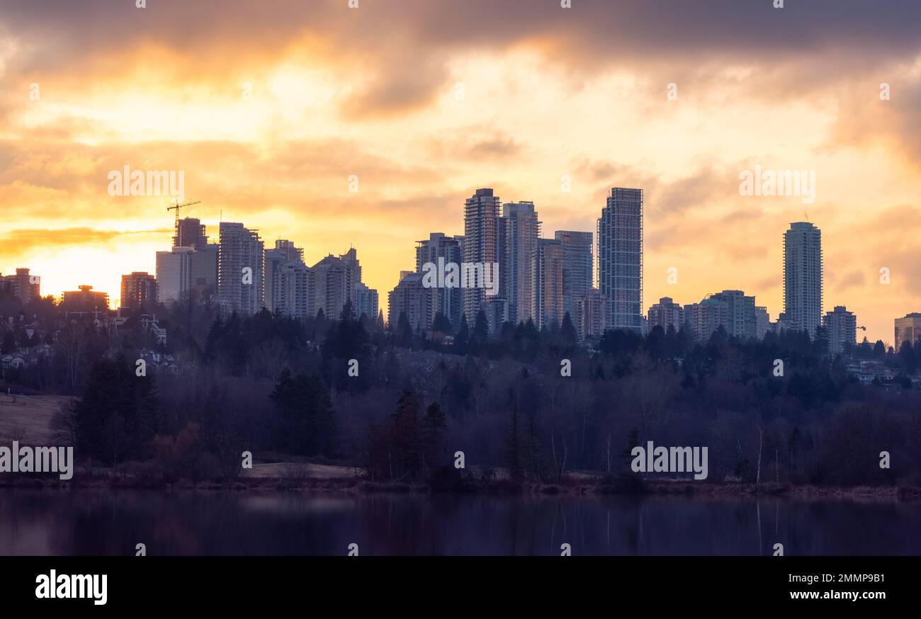 Residential apartments highrises in Metrotown Area Stock Photo - Alamy