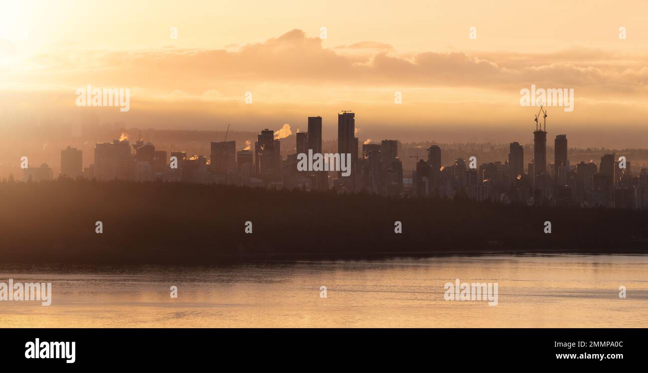 Modern City Skyline in Downtown Vancouver, British Columbia, Canada. Stock Photo