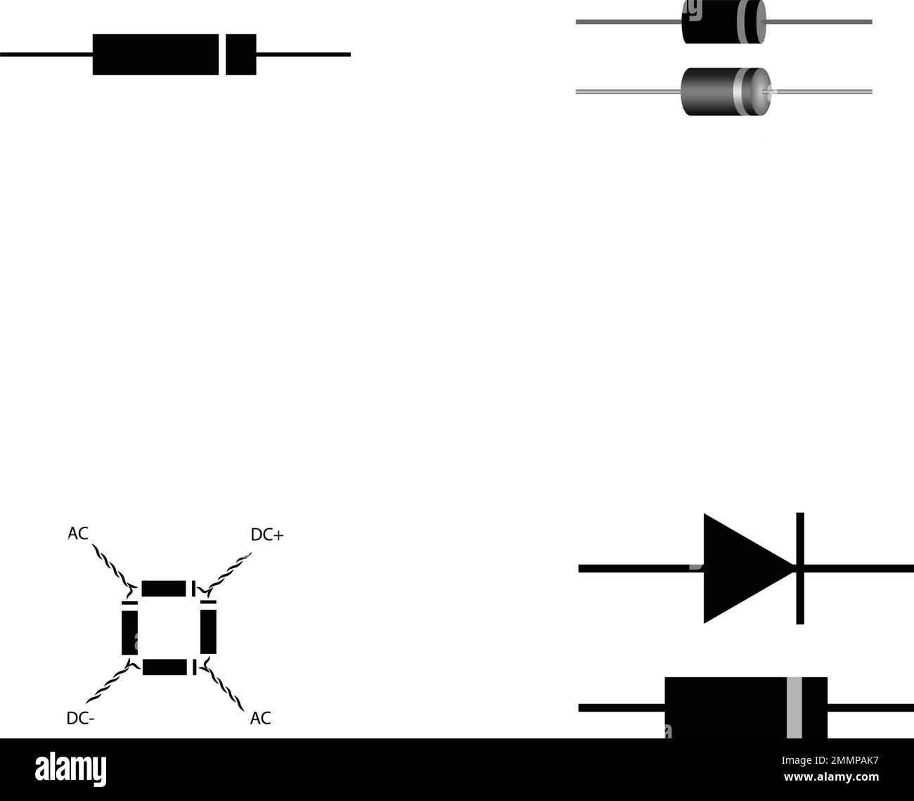 Premium Vector Diode Bridge Rectifier Component Symbol For Circuit ...