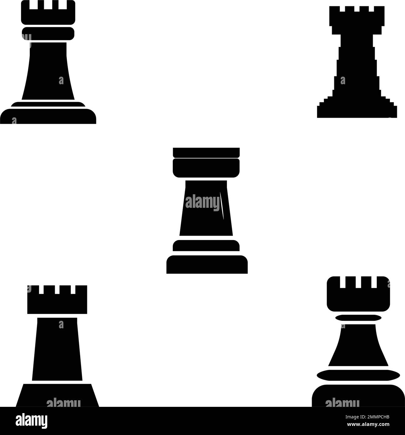 black chess icon illustration design Stock Vector