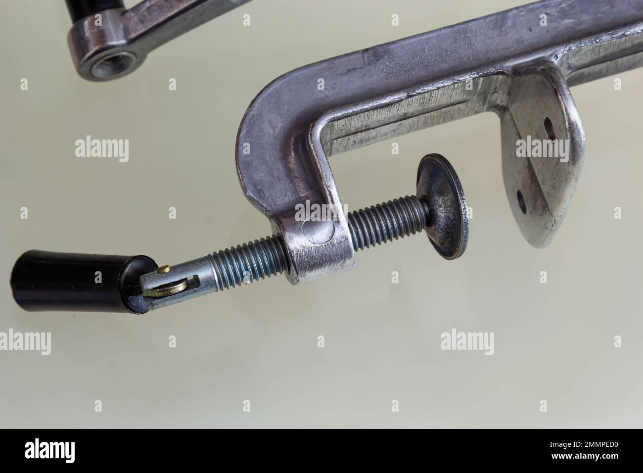 vintage meat grinder. isolated on white with clipping path Stock Photo