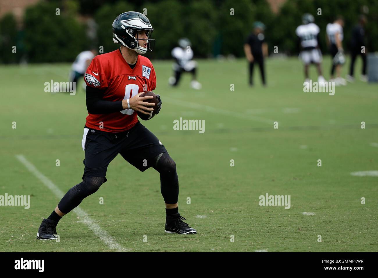 Philadelphia Eagles' quarterback Nick Foles during practice at the team