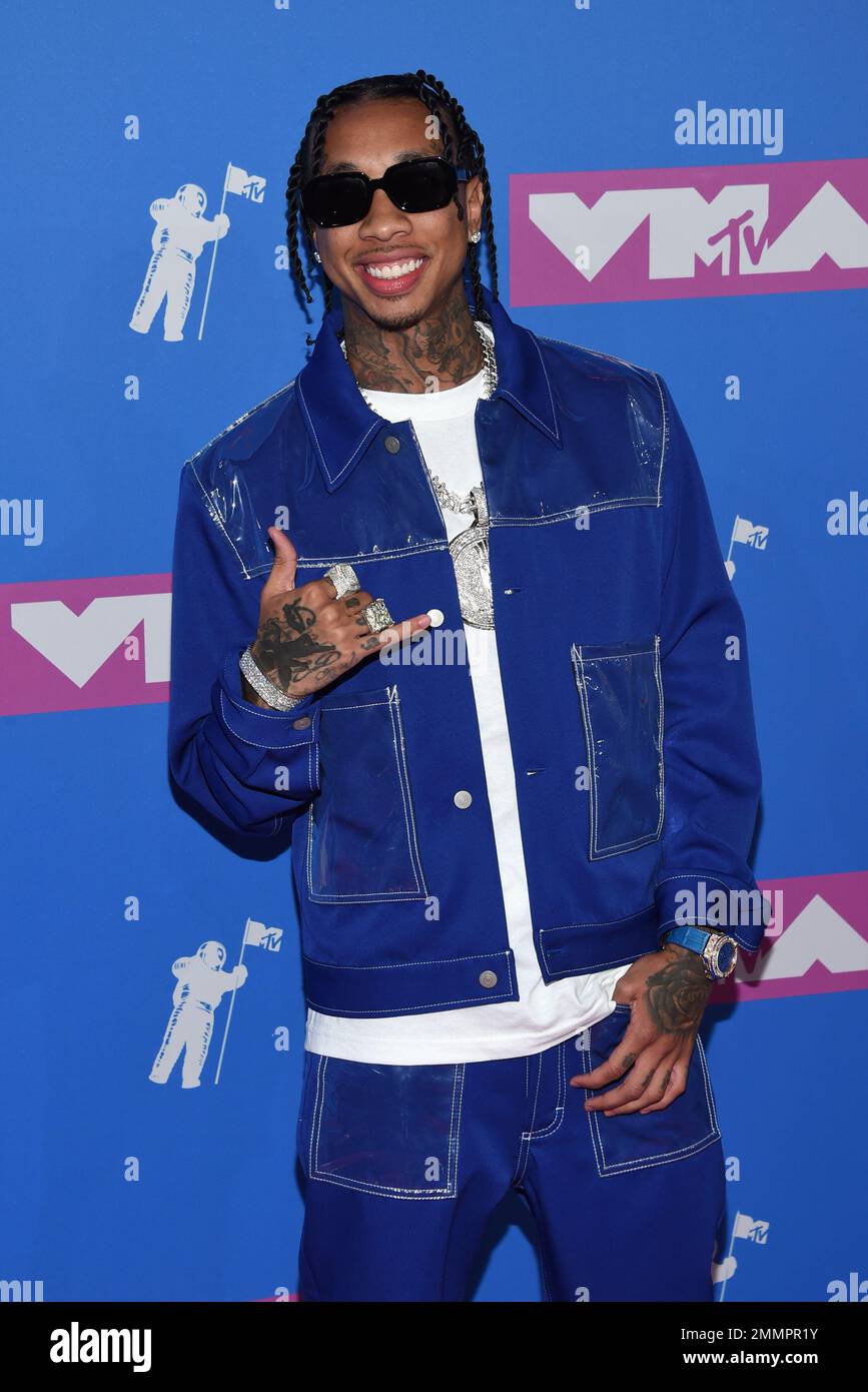 Tyga arrives at the MTV Video Music Awards at Radio City Music Hall on  Monday, Aug. 20, 2018, in New York. (Photo by Evan Agostini/Invision/AP  Stock Photo - Alamy