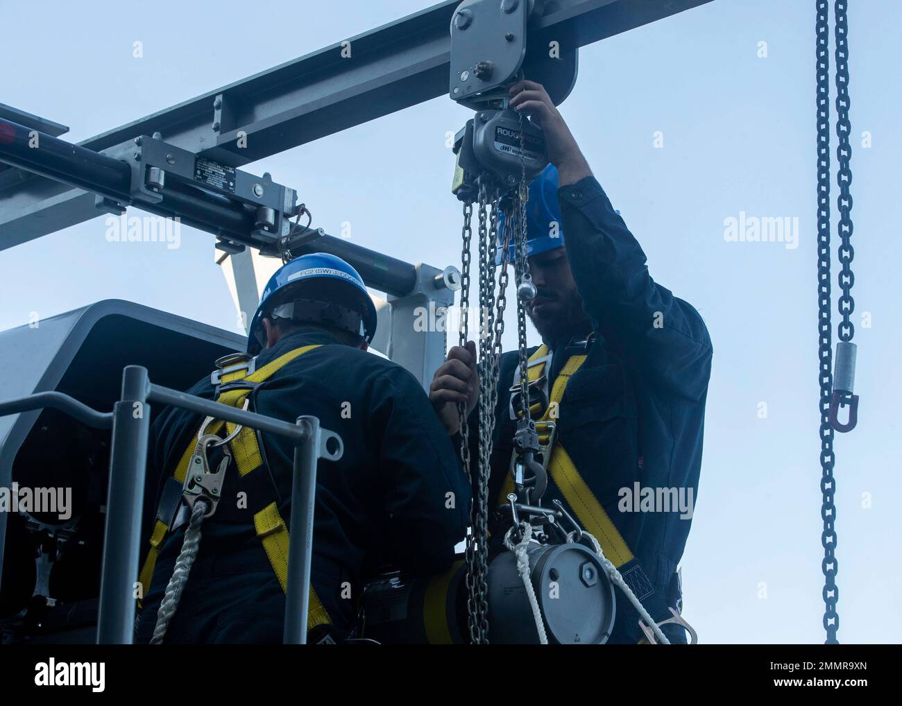 Fire Controlman 2nd Class Carlos Espinosa, right, from Miami, and Fire ...