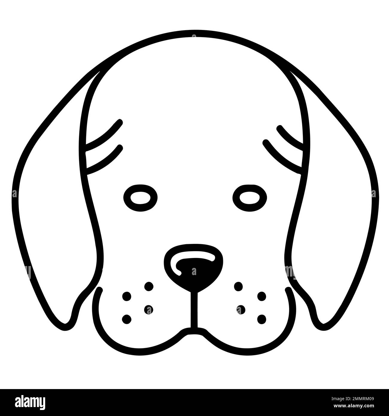 Cute dog domestic animal head vector illustration Stock Vector Image ...
