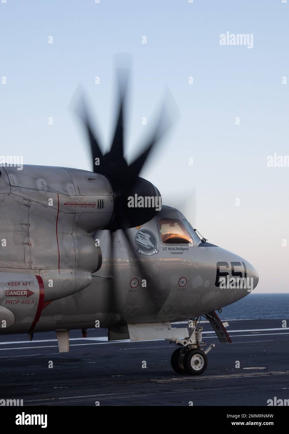 An E2-D Hawkeye, attached to the “Greyhawks” of Airborne Command and ...