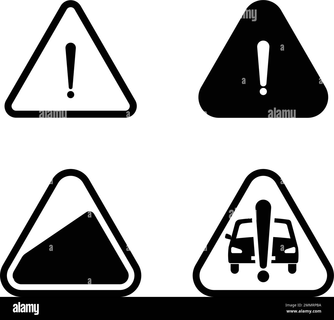 vektor car warning logo illustration design Stock Vector