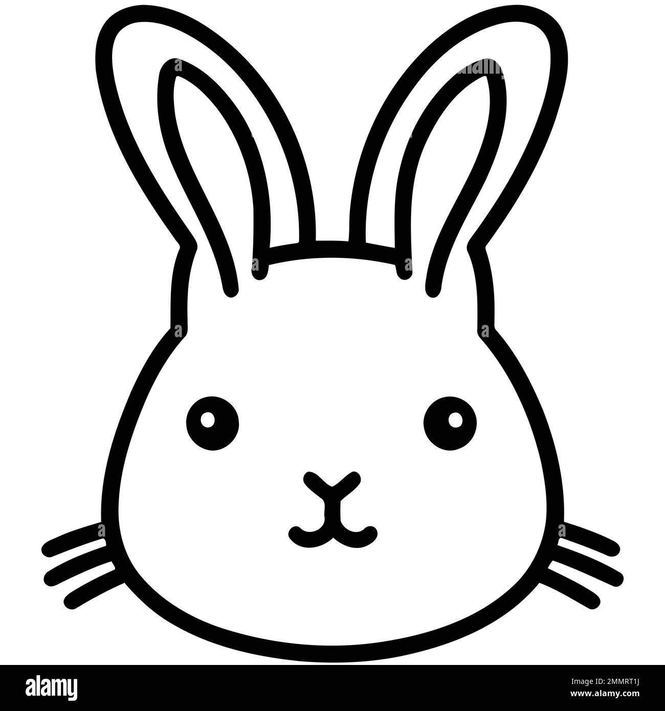 Bunny rabbit mammal animal head vector illustration Stock Vector Image