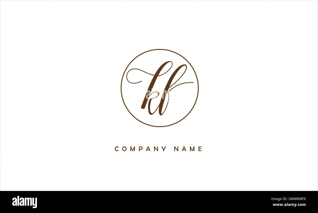 KF, FK Abstract Letters Logo Monogram Stock Vector