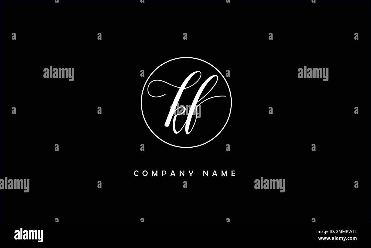 KF, FK Abstract Letters Logo Monogram Stock Vector