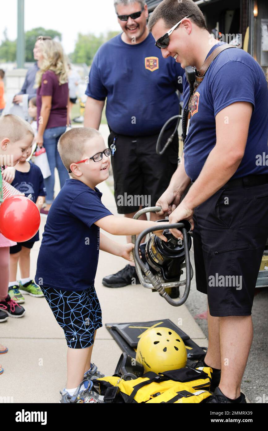 IMAGE DISTRIBUTED FOR KIDDE Lebanon Fire Department firefighters Josh Tranbarger and Zachary